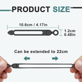 20 Piezas sujetacables de Silicona, Organizador de Cables para agrupar Auriculares, Cargador de teléfono, Cables de Ordenador, Oficina, Cocina, Escuela, Viajes