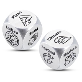 Wedding Gift for Couple Anniversary Steel Gift, Dinner Dice Food Dice, Date Night Dice for Couple, 11th Anniversary Wedding Gift for Husband Wife, Birthday Gift for Women Men Fiancee Fiance