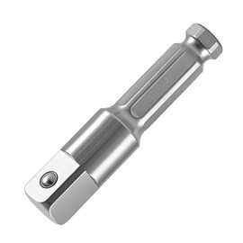 EVRBUL Upgraded Stainless Steel 1/2" Square Ext 7/16" Hex Impact Grade Adapter Square Socket Adapter Drill Bit Compatible with 7/16" Impact Drill 1/2" Electric Drill
