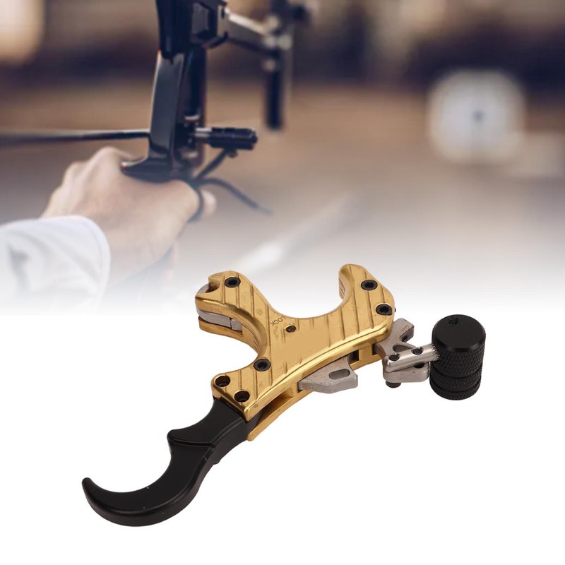 Bow Release Aids Aluminum Alloy Adjustable 4 Finger 360 Degree