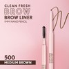 Covergirl Clean Fresh Brow Nano, 500 Medium Brown, Eyebrow Pencil,