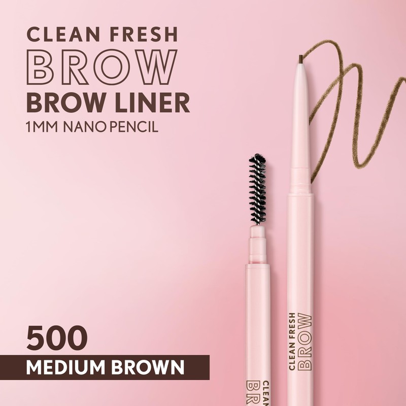 Covergirl Clean Fresh Brow Nano, 500 Medium Brown, Eyebrow Pencil,