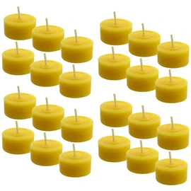 24 Tea Lights Made from 100% Pure Beeswax