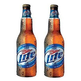 Miller Lite Beer Bottle Suit Holder Cooler Huggie Coolie Kaddy Set of 2