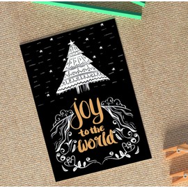 Merry Christmas Greeting Cards, ALXCD 12 Pcs Small Size (15cm * 10cm) Delicate Festival Design Greeting Cards & Envelopes for Christmas, Pack of 12, 2X6 Black2