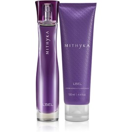 L'BEL Set Fragancia Mithyka y Crema Perfumada, Perfume Femenino Floral Amaderado, Aroma Elegante y Sofisticado de Larga Duracin, Con Sensual Bouquet de Flores Blancas y Maderas Clidas