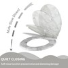 Angel Shield Marble Toilet Seat Durable Molded Wood with Quiet