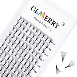 GEMERRY 10D Ready-to-Use Fan Eyelashes, Volume Eyelash Extension, 0.07 mm, C Curl, Length 8-14 mm, Mix Pre-Fanned Lashes, 10D Lashes by GEMERRY (0.07-10D-C Curl Mix)