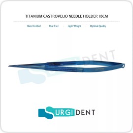 SURGIDENT TITANIUM NEEDLE HOLDERS 18CM DIAMOND JAWS SURGICAL DENTAL INSTRUMENTS
