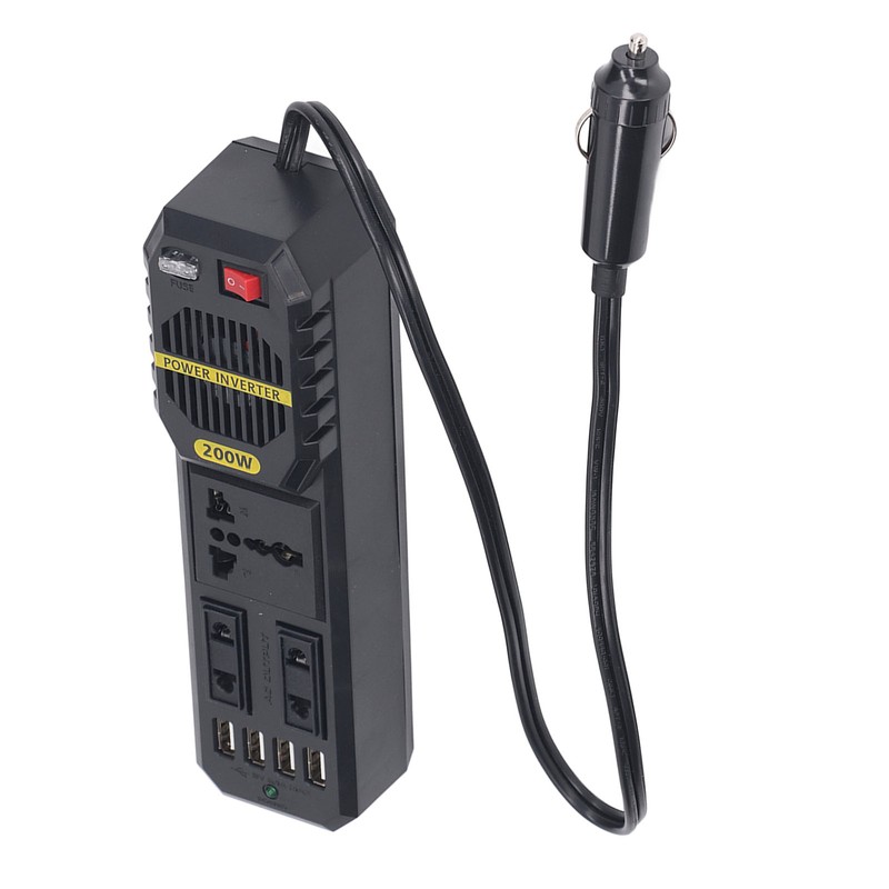 Car Power Inverter 200W DC 12V to AC for Vehicles