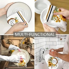 Disoza Pink Strawberries 24 * 16 inch Microfiber Kitchen Towels, 2 Pack,Reusable Paper Tea Rags Hand Wash Cloths Dish Cleaning Towels for Kitchen Essentials Accesorios and Dishcloths Sets Rags