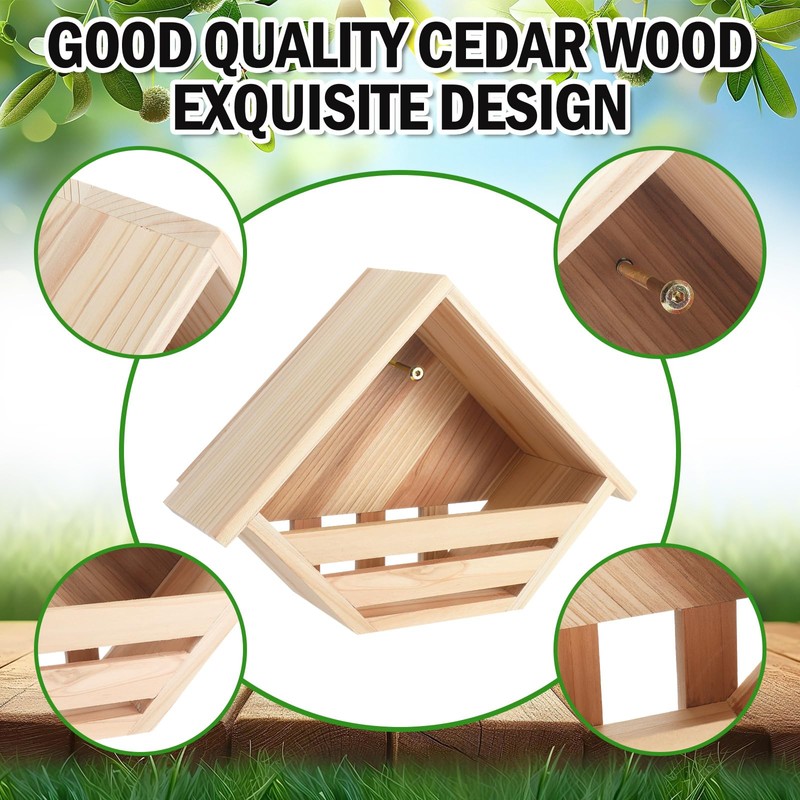 DoubleFill 2 Pcs Cedar Dove Nesting Box Dove House Nest