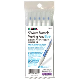 LEONIS 5 Water Erasable Marking Pens Blue [ 78008 ]