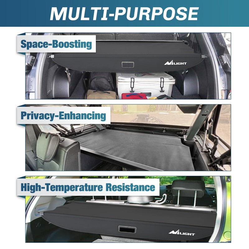 Nilight Trunk Cargo Cover for Hyundai Santa Fe 2024 2025,