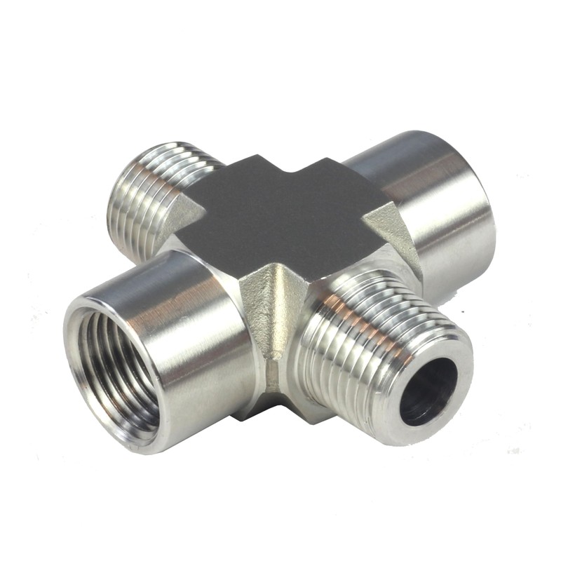 HFS(R) 1/2" NPT Thread Pipe Fitting 4 Way Cross (Male