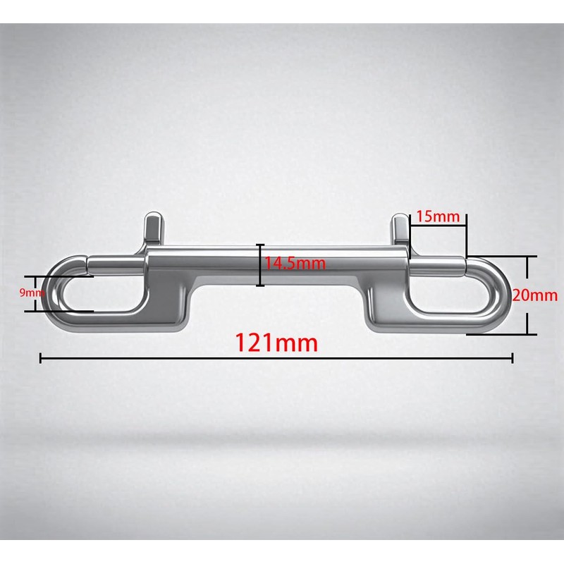 NERILEE Heavy Duty Double Ended Bolt Snap Stainless Steel Double