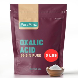 Pure Oxalic Acid- Industrial Grade Strength- 5 Pounds- Rust Remover- Wood Bleach- Highly Effective Multipurpose Cleaner for Metal-Stone-Concrete - Durable Resealable Packaging.