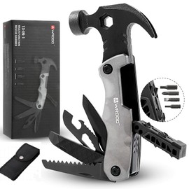 WROOC 13-in-1 Mini Multi-tool - Perfect for Camping, DIY & Outdoor Adventures & Outdoor Enthusiasts. Ideal Gift for Men on Father's Day Birthday Valentine's Day