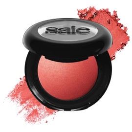Saie SuperSuede Baked Blush - Talc-Free Powder Blush for All Day Wear - Enriched with Plant-Derived Squalane + Glycerin to Help Moisturize Dry Skin - Stella (.01 Ounce)