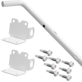 Vinyl Fence Gate Drop Rod(WHITE) - AKA Gate Drop Pin, Cane Bolt - Drop Rods for Securing One of The Double Gates to The ground so The Other can be Latched to it -Powder Coated Gate Hardware