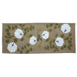 Home Collection by Raghu White Pumpkin Table Runner