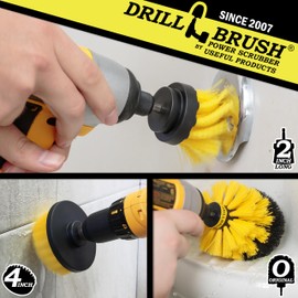 Drill Brush Scrubber Attachment - Power Scrubber Brushes - Bathtub Cleaner - Grout Brush - Toilet, Tile and Tub Power Scrubbers - Shower Cleaning Tools - Bathroom Cleaning Brushes for Bathtub