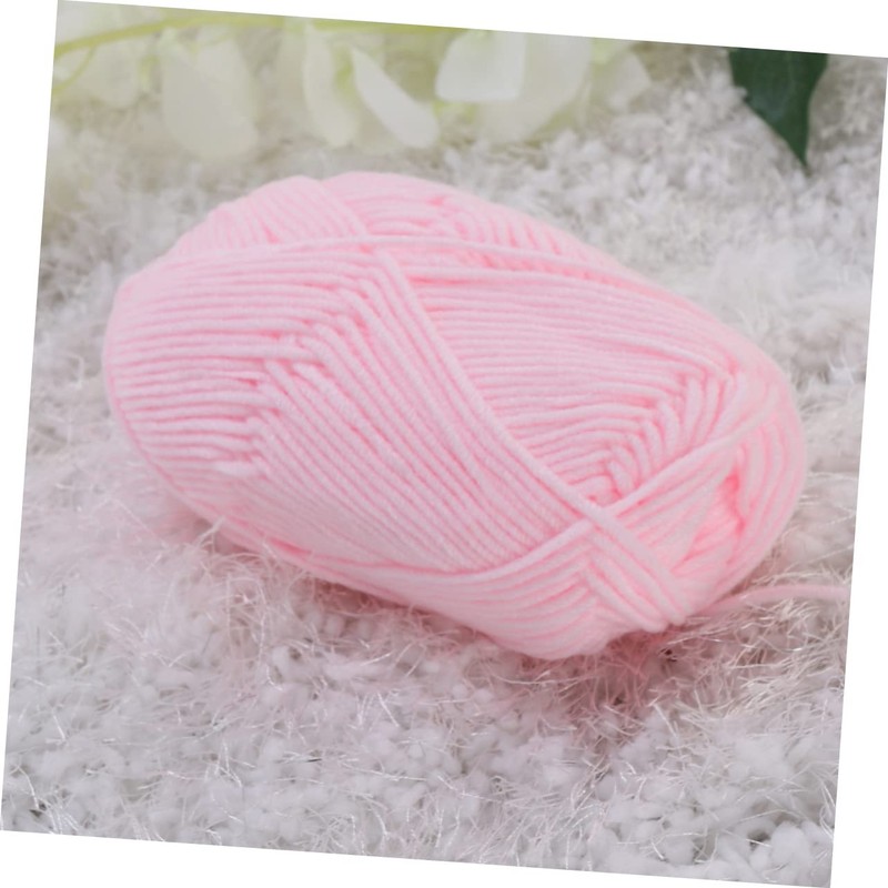 NOLITOY Milk Cotton Yarn Light Pink Chunky Hand Woven Knitting