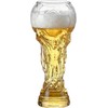 Football Pattern Beer Glass Stemmed Pilsner Goblet 8.5 In