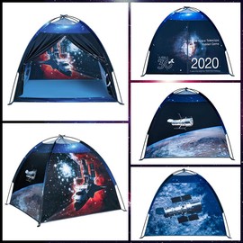 ALPRANG Play Tent for Boys and Girls- Space Shuttle Atlantis with Hubble Dome Tent for Kids Gift- ToddlerPop Up Tent Playhouse for Indoor Imaginative and Physical Play- 47" x 47" x 43 "