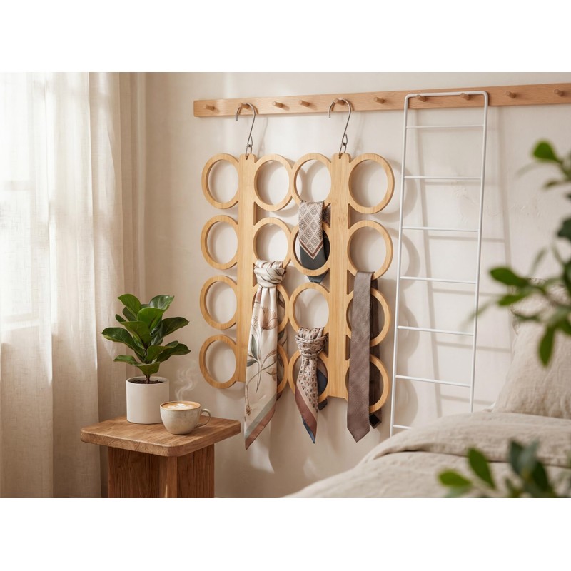 Scarf Hanger Holder Organizer Tank Top Hanger 8 Hook Space