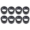 8 Pcs Black Rubber Fishing Rod Holder Tube Insert Protector,