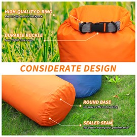 Waterproof Bag - 2 Pieces 10L/20L/40L/70L Dry Bag Set, Lightweight Outdoor Dry Sack Water Sports Bags, Safety Closure, for Kayaking Boat Trips Canoe / Fishing / Rafting/Swimming, orange, water sports