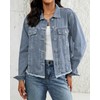 Vetinee Women Jean Jacket Distressed Jean Jacket Women Womens Light
