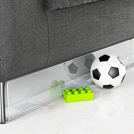 Transparent Toy Blocker for Under Furniture, Under Couch Blocker (3.2" H 16" L)，8 Pack Bed Blockers for Under Bed