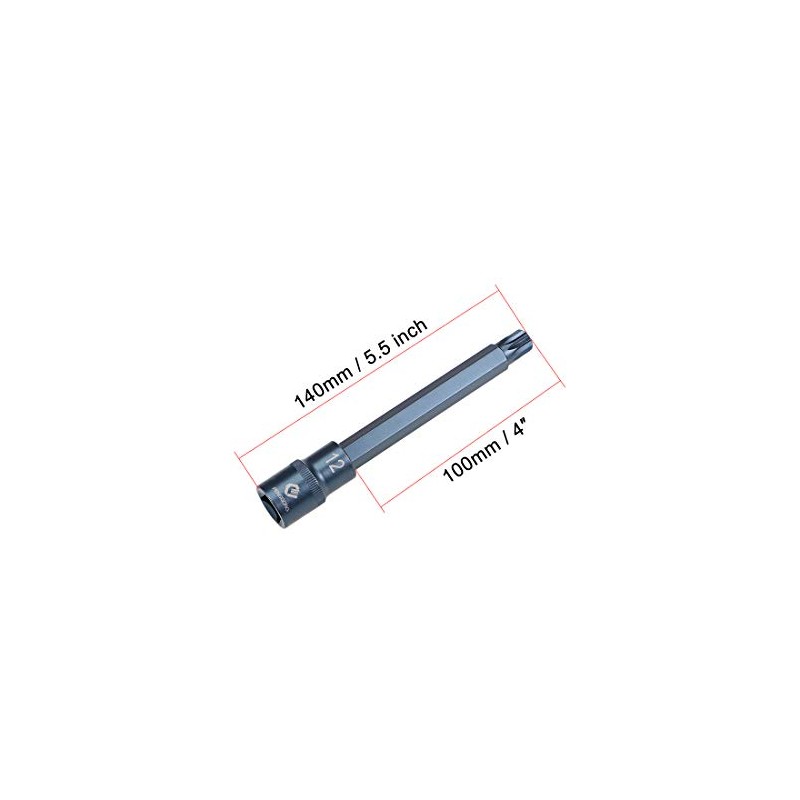 sourcing map 1/2" Drive x M12 (12mm) Triple Square Spline