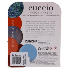 Cuccio Matchmaker - Colour Nail Lacquer & Veneer Gel Polish - Be Current - For Manicures & Pedicures, Full Coverage - Long Lasting, High Shine - Cruelty, Formaldehyde & Toluene Free - 0.43 oz