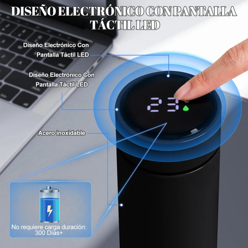 Termo Digital Inteligente Térmicos Acero Inoxidable 500ml