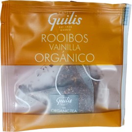 CAFES GUILIS DESDE 1928 AMANTES DEL CAFE Organic Vanilla Rooibos Leaf Box 15 Pyramids - Pack of 4