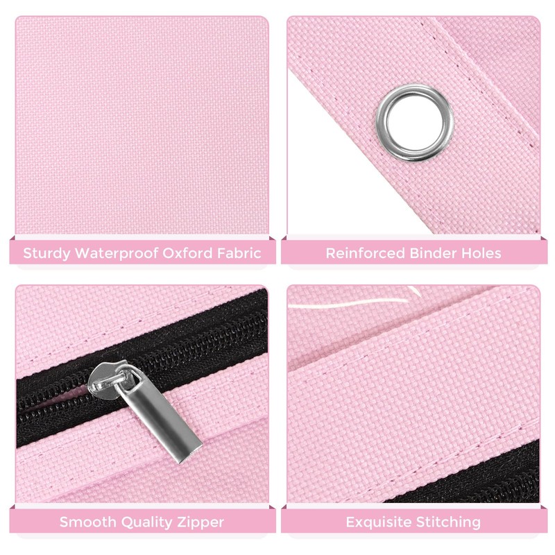 SKYDUE Pencil Pouch for 3 Ring Binder, 3 Pockets and