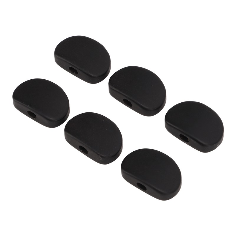 6Set Guitar Tuning Peg Buttons Ebony Metal Tuner Machine Head