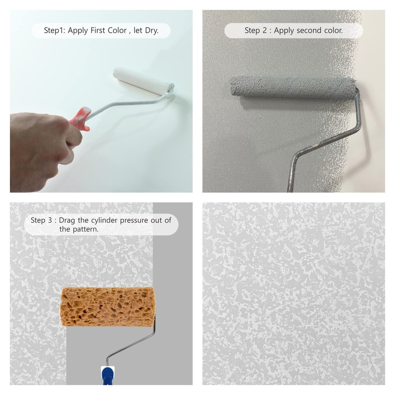 Hanroy Sponge Paint Roller Small 7" for Texture Painting Decorators