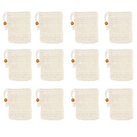 12 pcs Seifensäckchen, Naturfaser Seifentaschen Bio Seifentasche zum Schäumen oder Trocknen Seifen