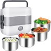 Tuehakny Portable Self Cooking Electric Lunch Box, Mini Rice Cooker,