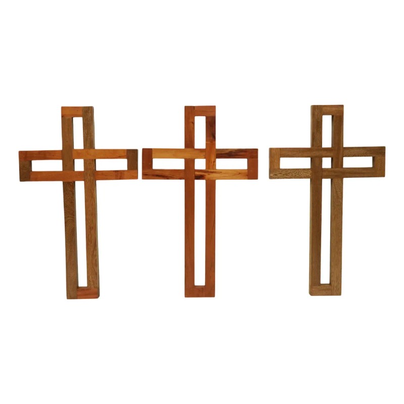 Cruz De Madera Decoracion Artesanal Cre55333rc-a