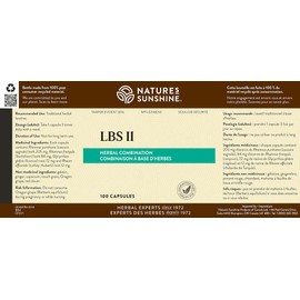 Nature's Sunshine LBS II, 100 capsules