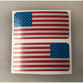 Unbranded pair - REFLECTIVE American Flag Hard Hat Helmet Stickers USA Flags Right & Left