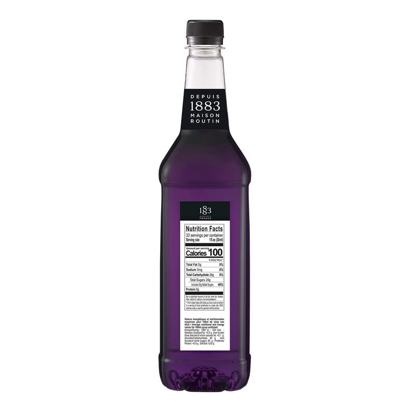 1883 Lavender Syrup for Drinks, Made in France, 1 Liter