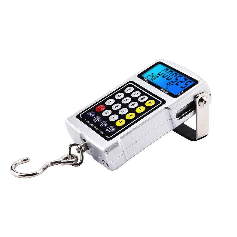 Electronic Fish Hook Scale 50Kg Luggage Weighing 7 in 1