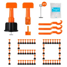 Storystore Tile Leveling System Kit, 150 PCS 1/16'' Levelers, 800 PCS Spacer Clips and 75 Steel Wedges and 3 Wrenches, Reusable Tile Spacers Leveling System for Walls & Floors Installation