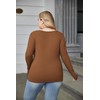 IN'VOLAND Plus Size Womens 2024 Scoop Neck Long Sleeve T